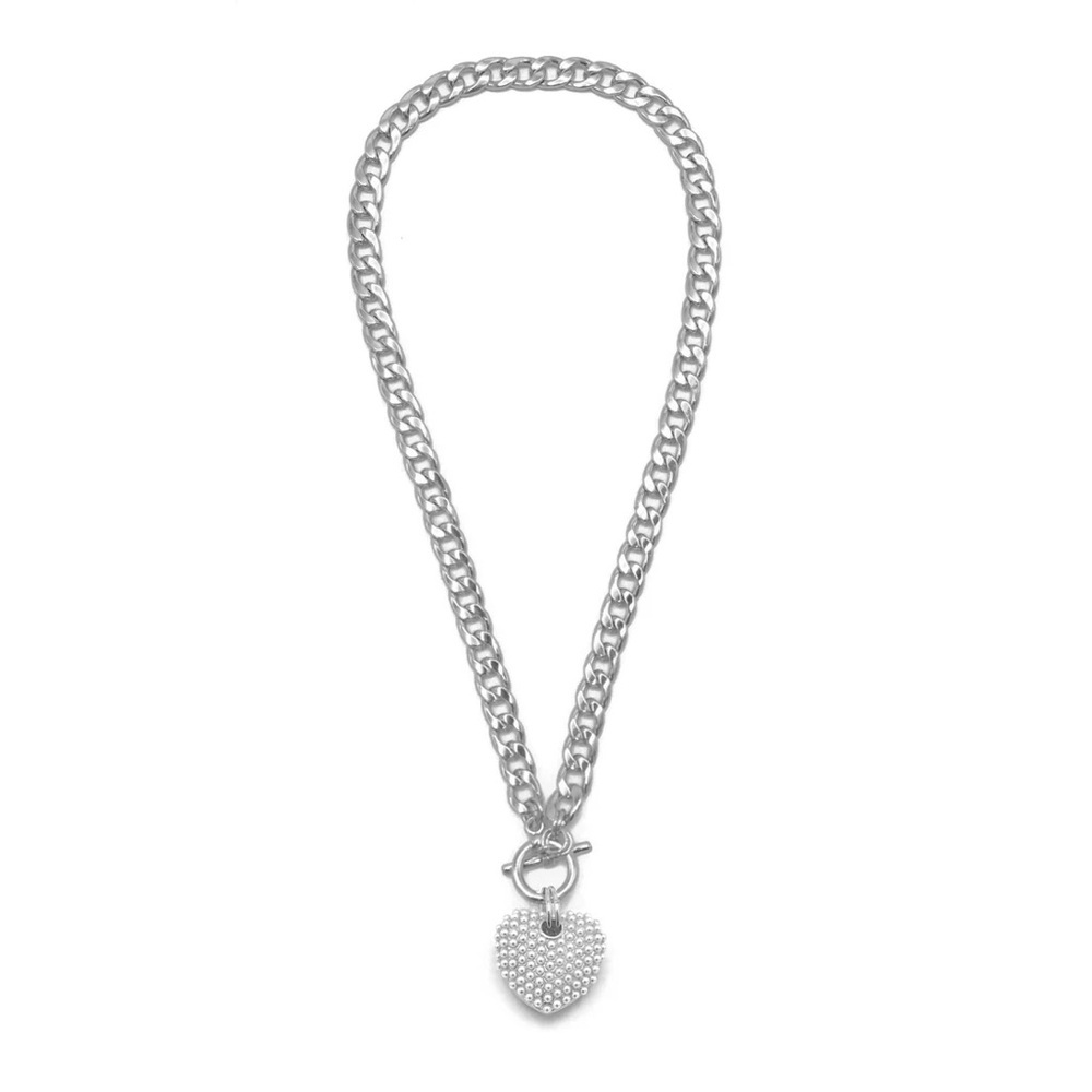 DENKAYS HEART STATEMENT NECKLACE